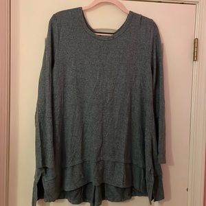 Coin 1804 size L gray flowy long-sleeve top